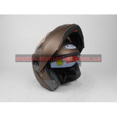 Мотошлем FXW HF-119 (модуляр) коричневый